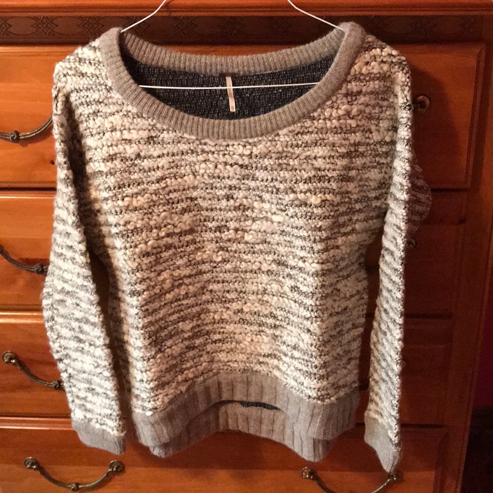 Free people multi metal color sweater